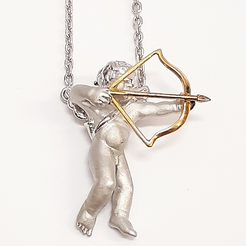 カレライカレラ ネックレス 925 750 刻印 キューピッド 弓矢 カレライカレラ ネックレス 925 750 刻印 キューピッド 弓矢