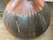 人間国宝 伊勢崎淳 備前 大壷 共箱(花器、壷)|売買された 人間国宝 伊勢崎淳 備前 大壷 共箱(花器、壷)|売買された