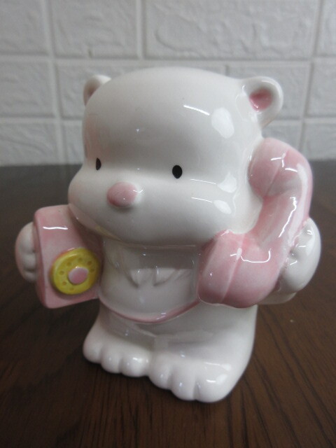 【VictoryFancy/Mint Land】ミントランド/陶器バンク/貯金箱/学研/昭和レトロ/未使用品_画像4