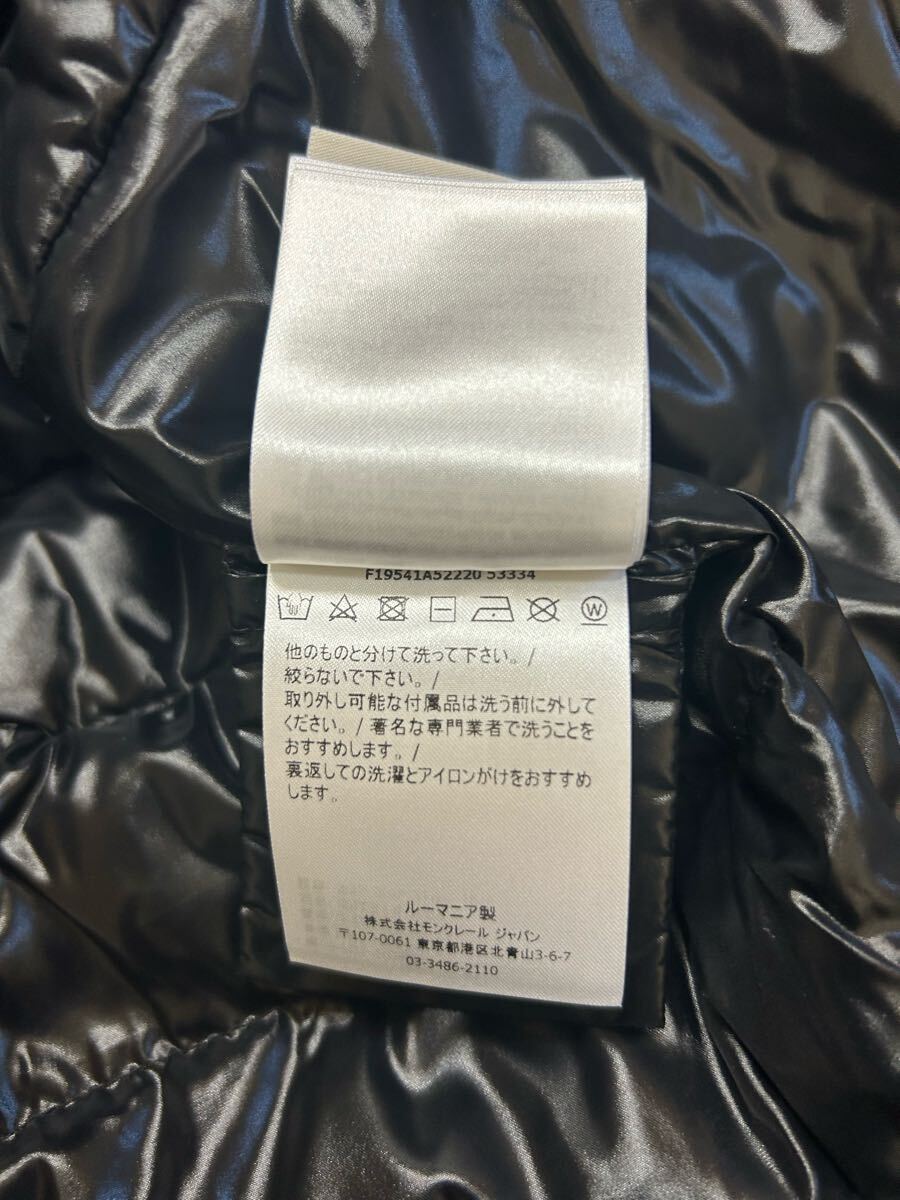 【大人OK】【軽量】MONCLERモンクレールライトダウンラバーワッペン黒14A_画像8
