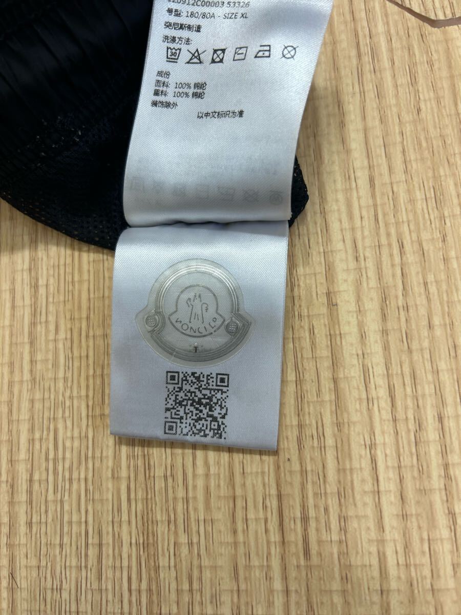 レア】MONCLER モンクレール ショートパンツラバーワッペン黒XL レア】MONCLER モンクレール ショートパンツラバーワッペン黒XL