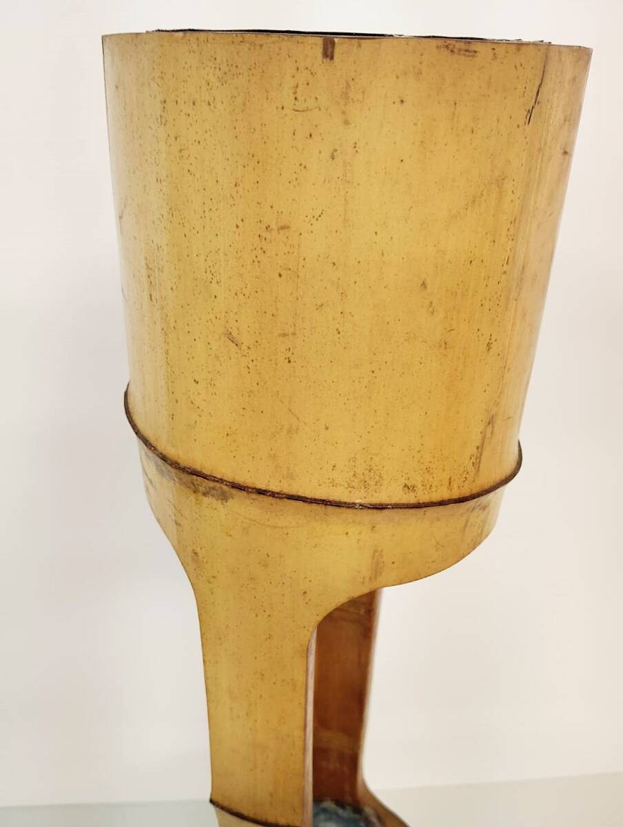 1円スタート】池坊 孟宗竹 華道 竹 竹根 二重切 二重生け 花器 1円スタート】池坊 孟宗竹 華道 竹 竹根 二重切 二重生け 花器