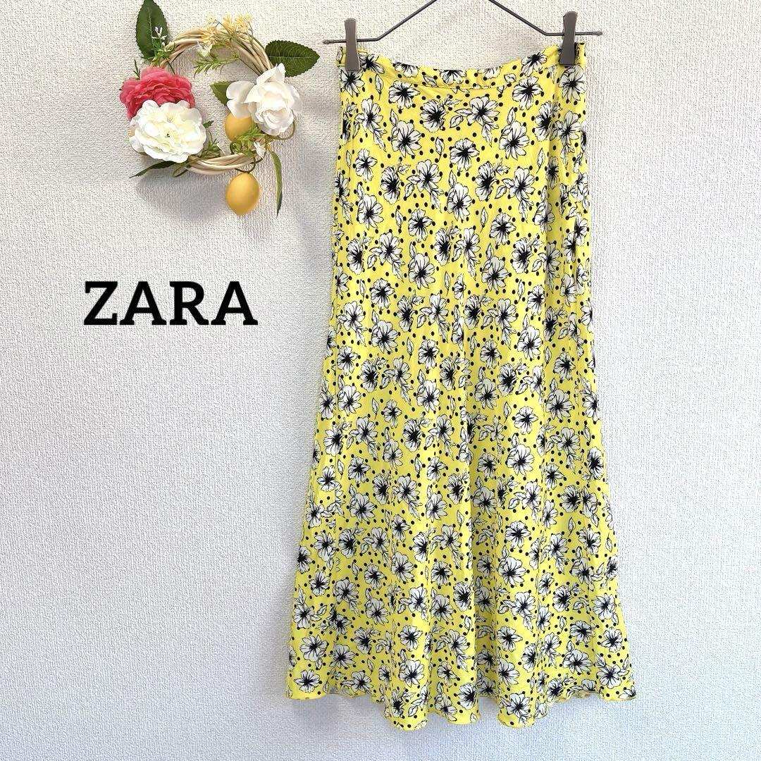 映え ZARA ザラ ロングスカート タイト マーメイド 花柄 映え ZARA ザラ ロングスカート タイト マーメイド 花柄
