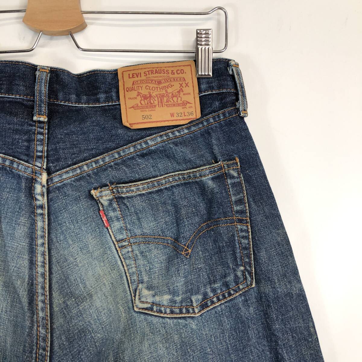 90s 日本製 リーバイス 502 502-XX デニムパンツ W32 98年 TALON 90s 日本製 リーバイス 502 502-XX デニムパンツ W32 98年 TALON