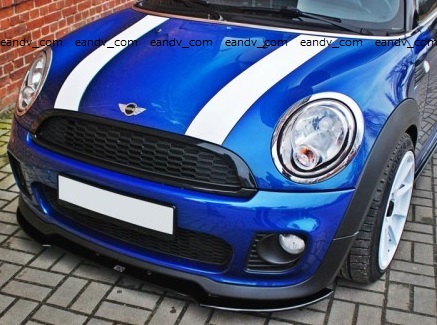 即納BMWミニクーパーR56 JCWバンパー アンダー フロントリップスポイラー エアロ カバー トリム スプリッター ディフューザー ガーニッシュ_画像2