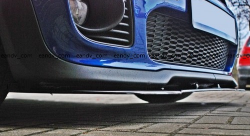 即納BMWミニクーパーR56 JCWバンパー アンダー フロントリップスポイラー エアロ カバー トリム スプリッター ディフューザー ガーニッシュ_画像3