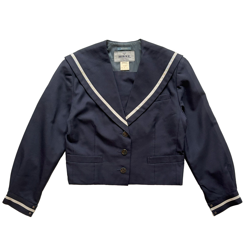 長袖セーラー | 冬服 | 紺襟×グレー1本ライン | 静岡精華高 長袖セーラー | 冬服 | 紺襟×グレー1本ライン | 静岡精華高