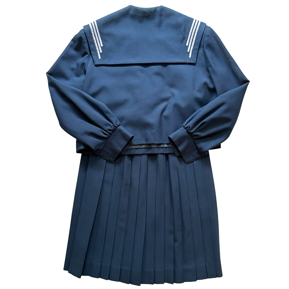 制服上下2点 | 長袖セーラー | 冬スカート | 紺襟×白3本ライン 制服上下2点 | 長袖セーラー | 冬スカート | 紺襟×白3本ライン