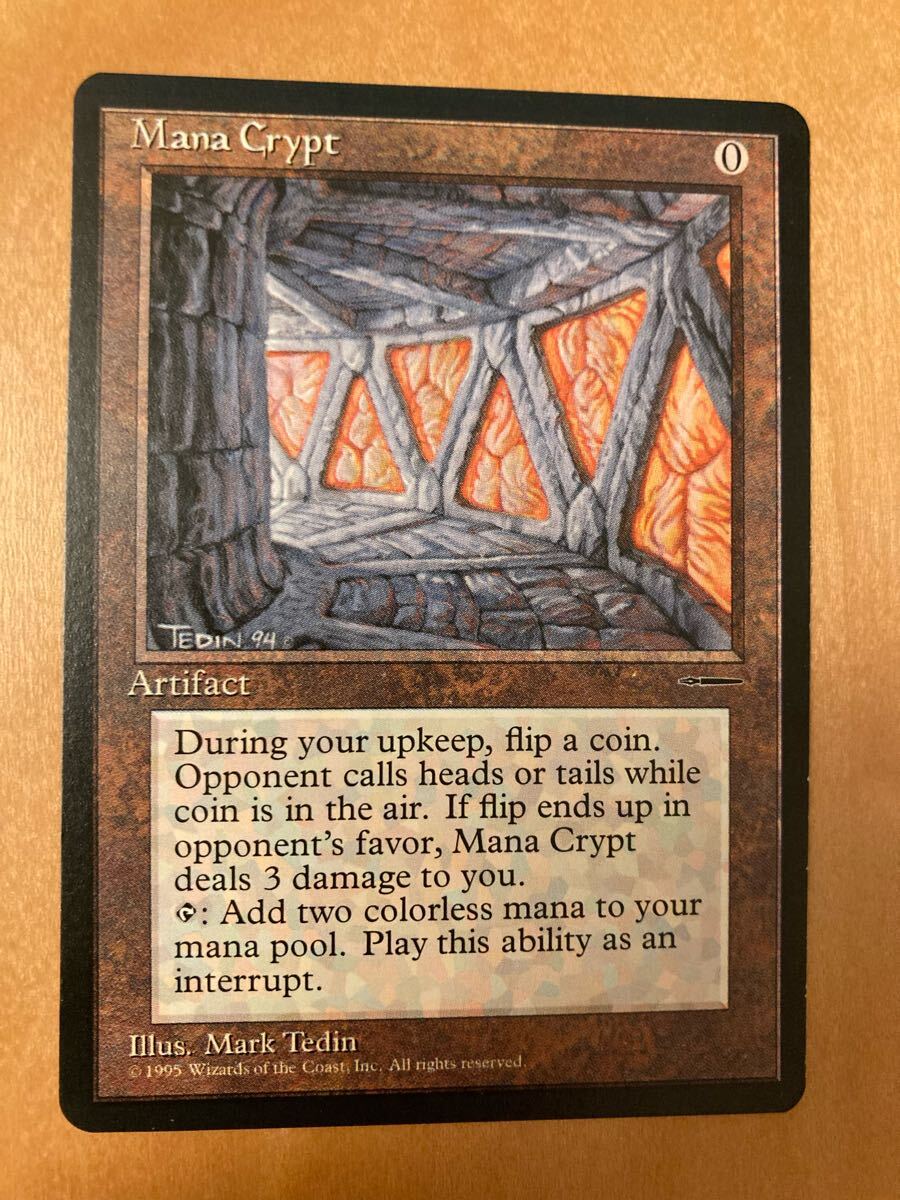 マジック・ザ・ギャザリング 魔力の墓所 英語初版 プロモ PROMO 魔力の墓所 mana crypt 英語 初版 arena MTG ブックプロモ