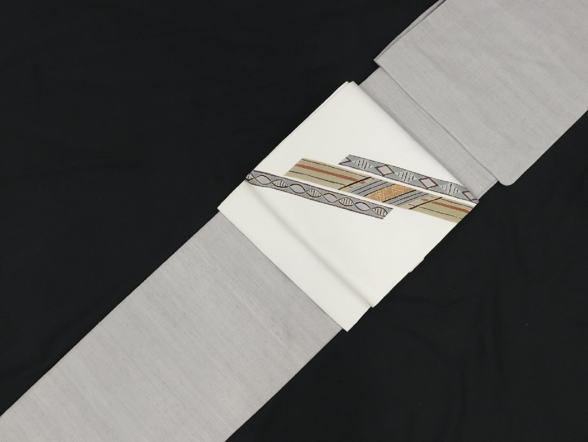 美品 単衣 結城紬 名古屋帯 2点セット 高機結城紬 証紙付 九寸帯 美品 単衣 結城紬 名古屋帯 2点セット 高機結城紬 証紙付 九寸帯