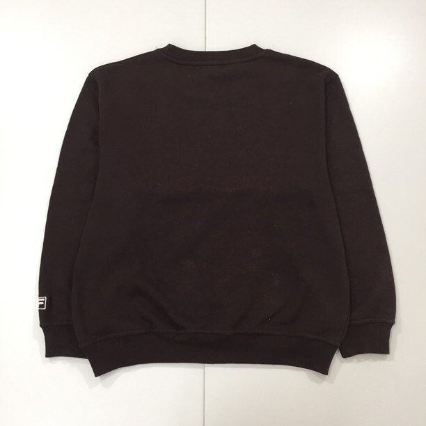 2408F-222 メンズ FILA フィラ ブラウン スウェットトレーナー L 【送料一律！800円】