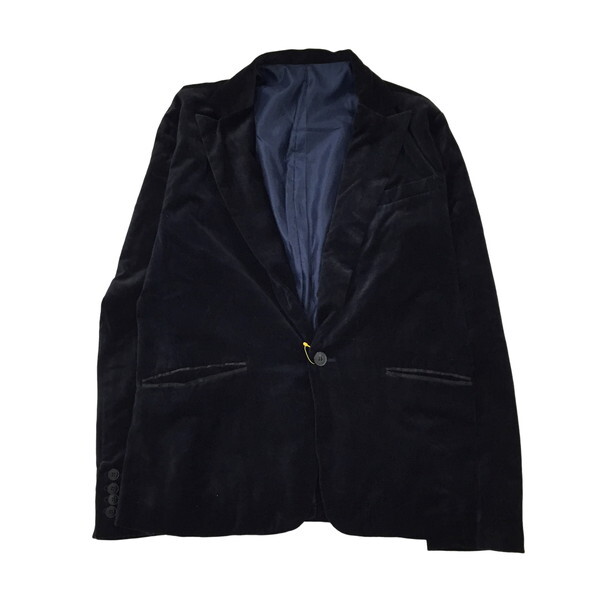 2408F-218 メンズ TAKEO KIKUCHI タケオキクチ ネイビー テーラードジャケットブレザー 3 【送料一律!800円】_画像1