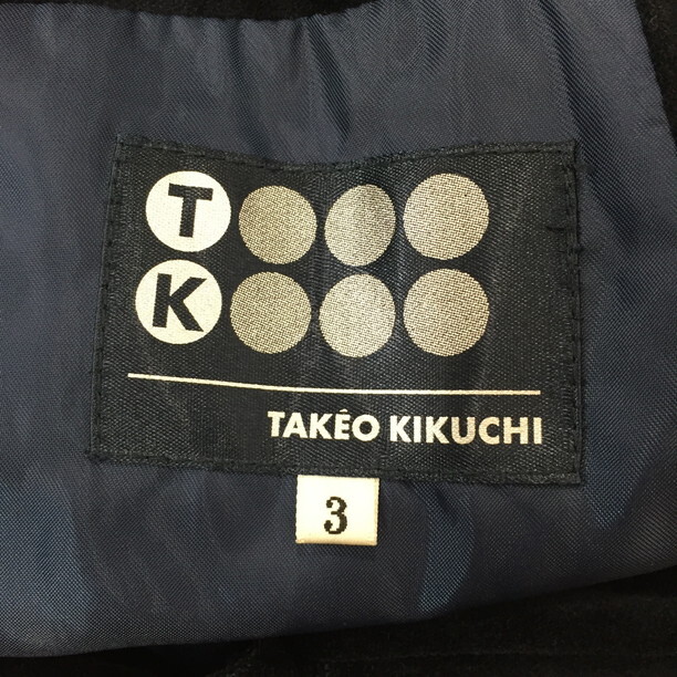 2408F-218 メンズ TAKEO KIKUCHI タケオキクチ ネイビー テーラードジャケットブレザー 3 【送料一律!800円】_画像2