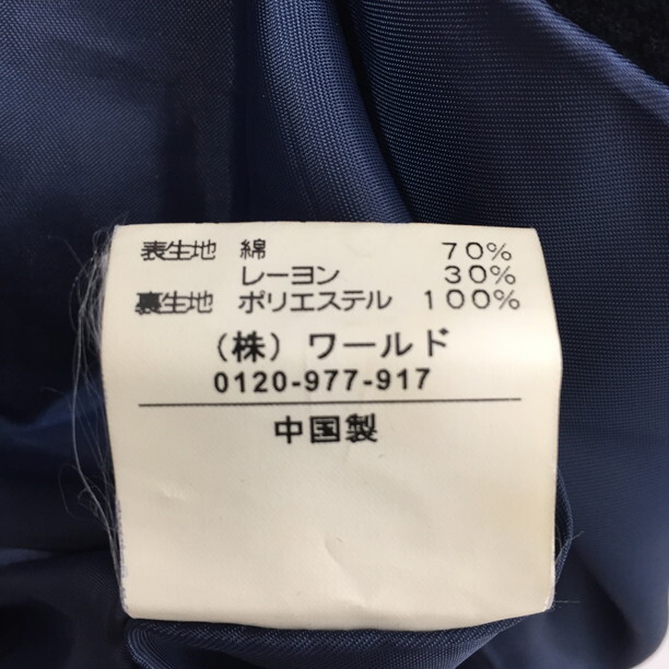 2408F-218 メンズ TAKEO KIKUCHI タケオキクチ ネイビー テーラードジャケットブレザー 3 【送料一律!800円】_画像3