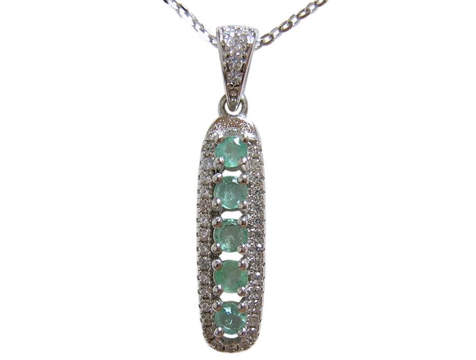 『天然エメラルド』 ペンダントネックレス