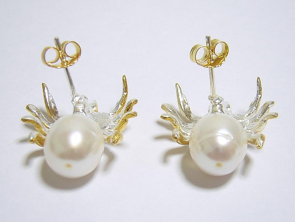 『天然ルビー』 パール　蜘蛛　スパイダー　ピアス_画像5