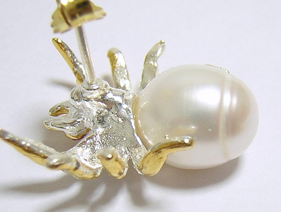 『天然ルビー』 パール　蜘蛛　スパイダー　ピアス_画像7