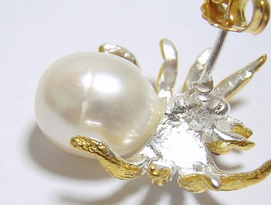 『天然ルビー』 パール　蜘蛛　スパイダー　ピアス_画像8