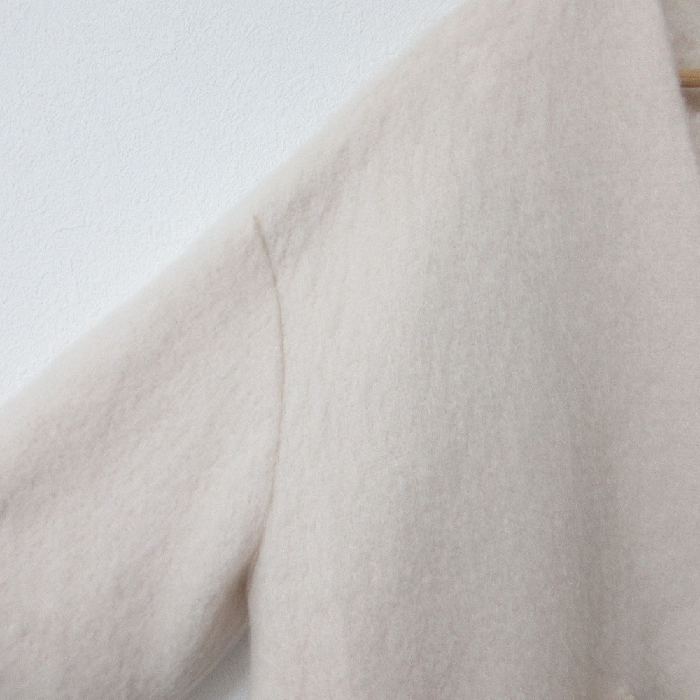 美品 23AW yori ヨリ ウールモヘアシャギージャケット オーバーサイズ F ベビーピンク