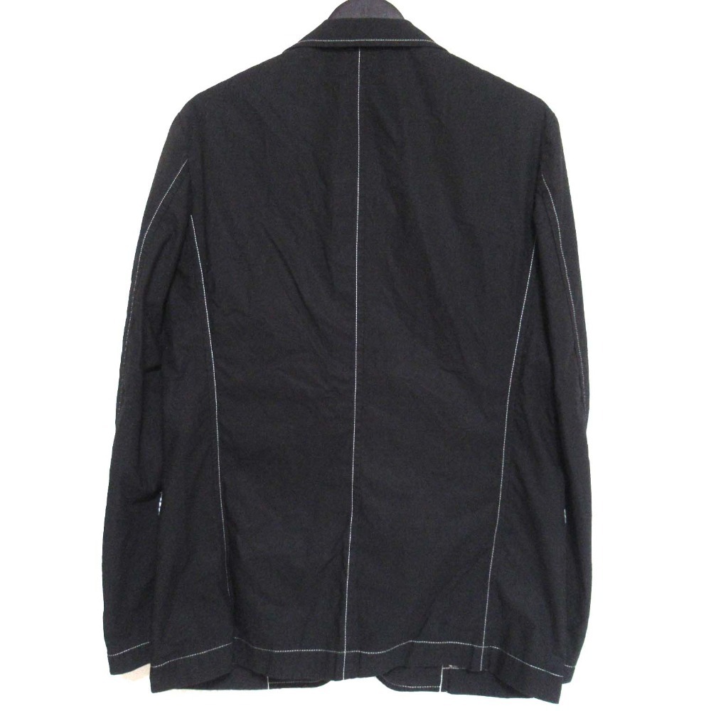 良品 COMME des GARCONS HOMME コムデギャルソンオム AD2010 ステッチ シングル テーラードジャケット Mサイズ ブラック