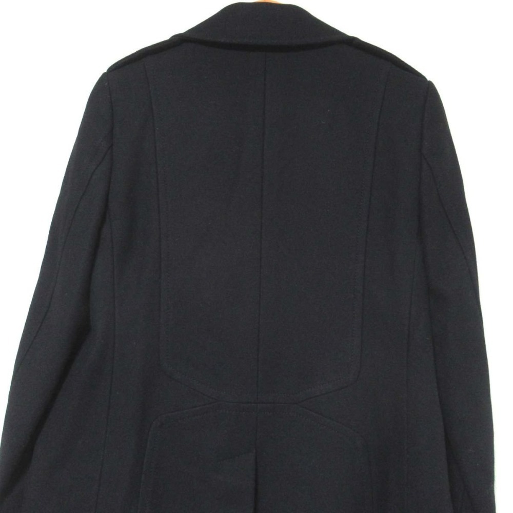 美品 07AW DIOR HOMME ディオールオム ラストエディ期 ウールメルトン ダブルブレスト ロングコート 7H4130840315 46サイズ ブラック