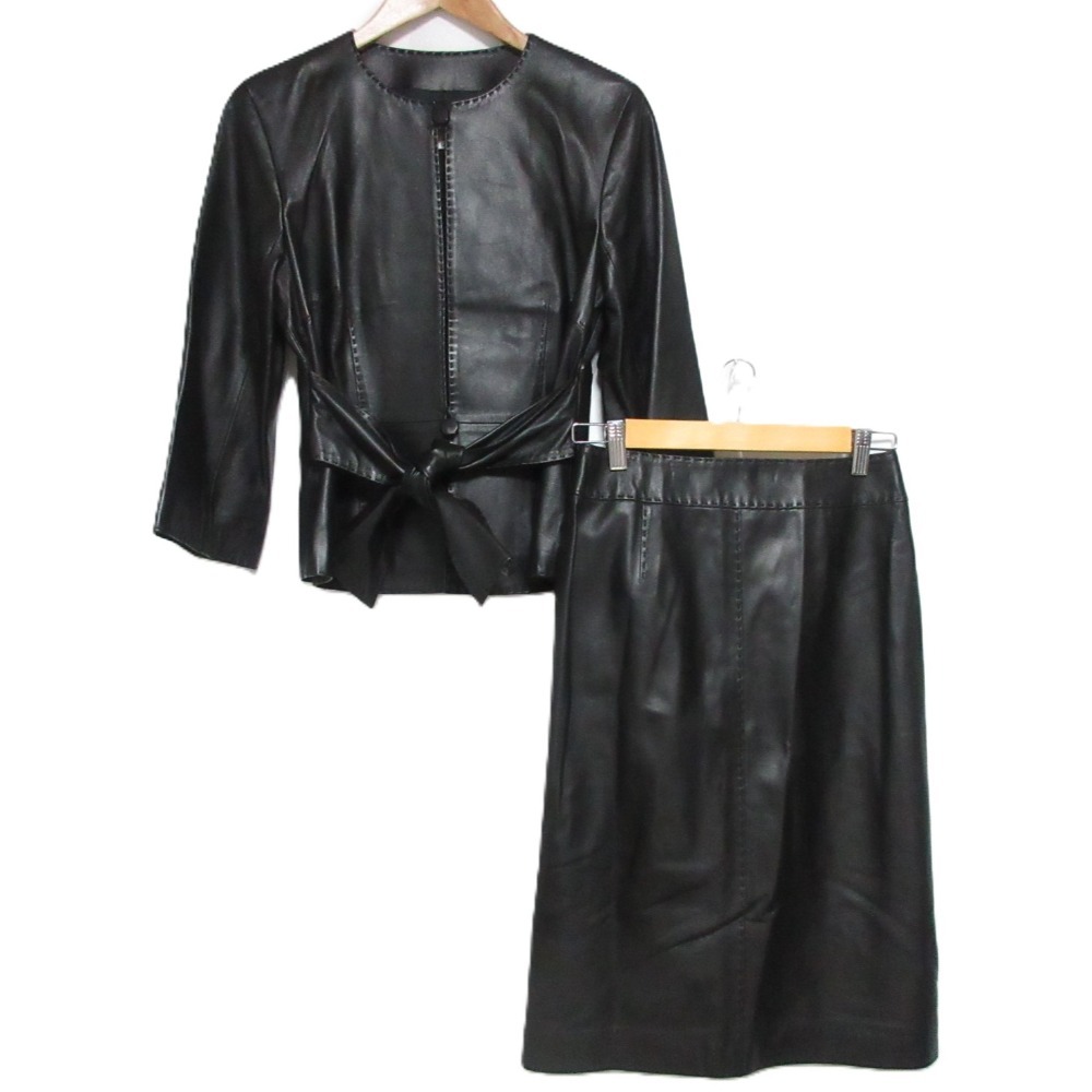 美品 miss ashida ミスアシダ ラムレザー ノーカラージャケット 美品 miss ashida ミスアシダ ラムレザー ノーカラージャケット
