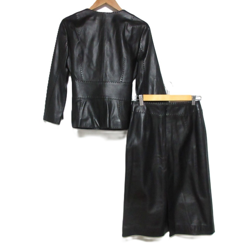美品 miss ashida ミスアシダ ラムレザー ノーカラージャケット 美品 miss ashida ミスアシダ ラムレザー ノーカラージャケット