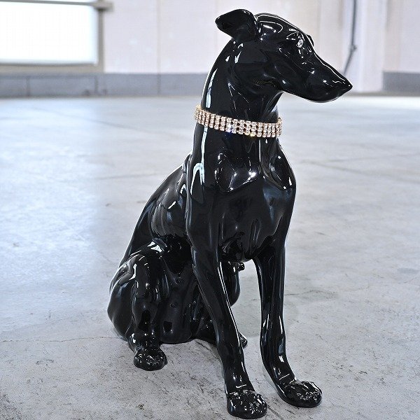 イタリア製 20万 AHURA社 置物 オブジェ 犬 ドーベルマン B 店舗