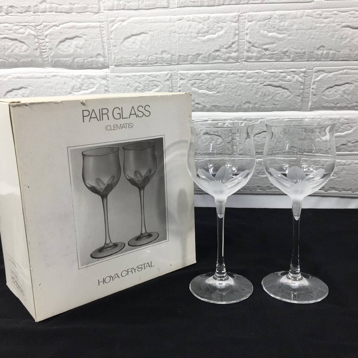 HOYA CRYSTAL ホヤクリスタル クレマチス ペアワイングラス HOYA CRYSTAL ホヤクリスタル クレマチス ペアワイングラス