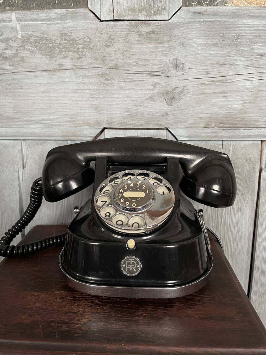 黒電話 ダイヤル式電話機 希少品 1950年代 ベルギー 入手 黒電話 ダイヤル式電話機 希少品 1950年代 ベルギー 入手
