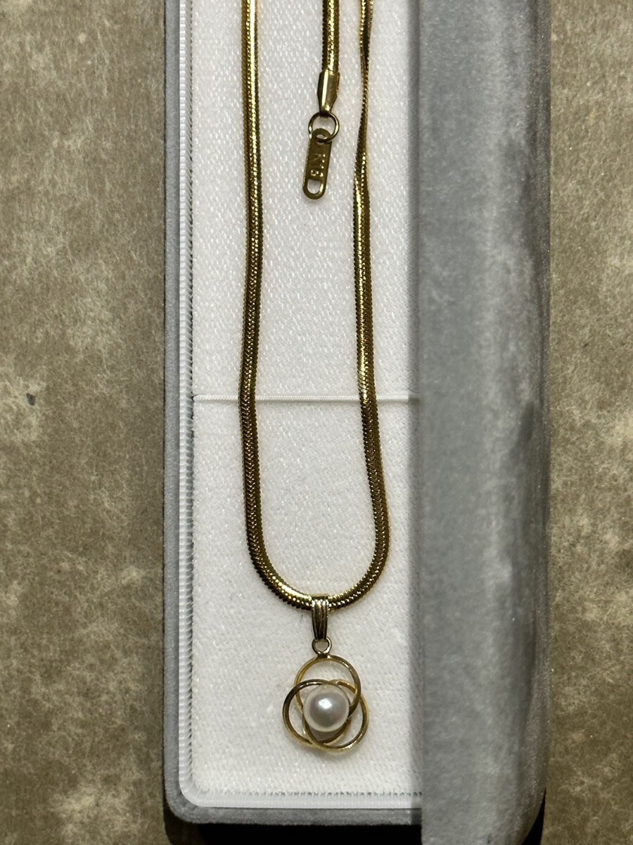 K18 刻印 ネックレス パール?真珠? ペンダント ネックレス K18 刻印 ネックレス パール?真珠? ペンダント ネックレス