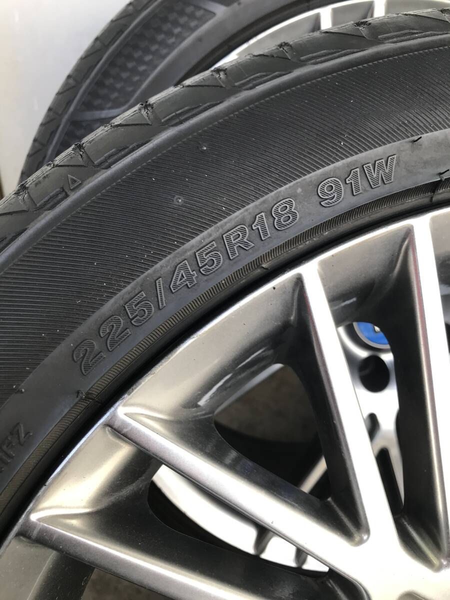 18インチ モデリスタホイール 225/45R18 中古タイヤホイール4本 18インチ モデリスタホイール 225/45R18 中古タイヤホイール4本