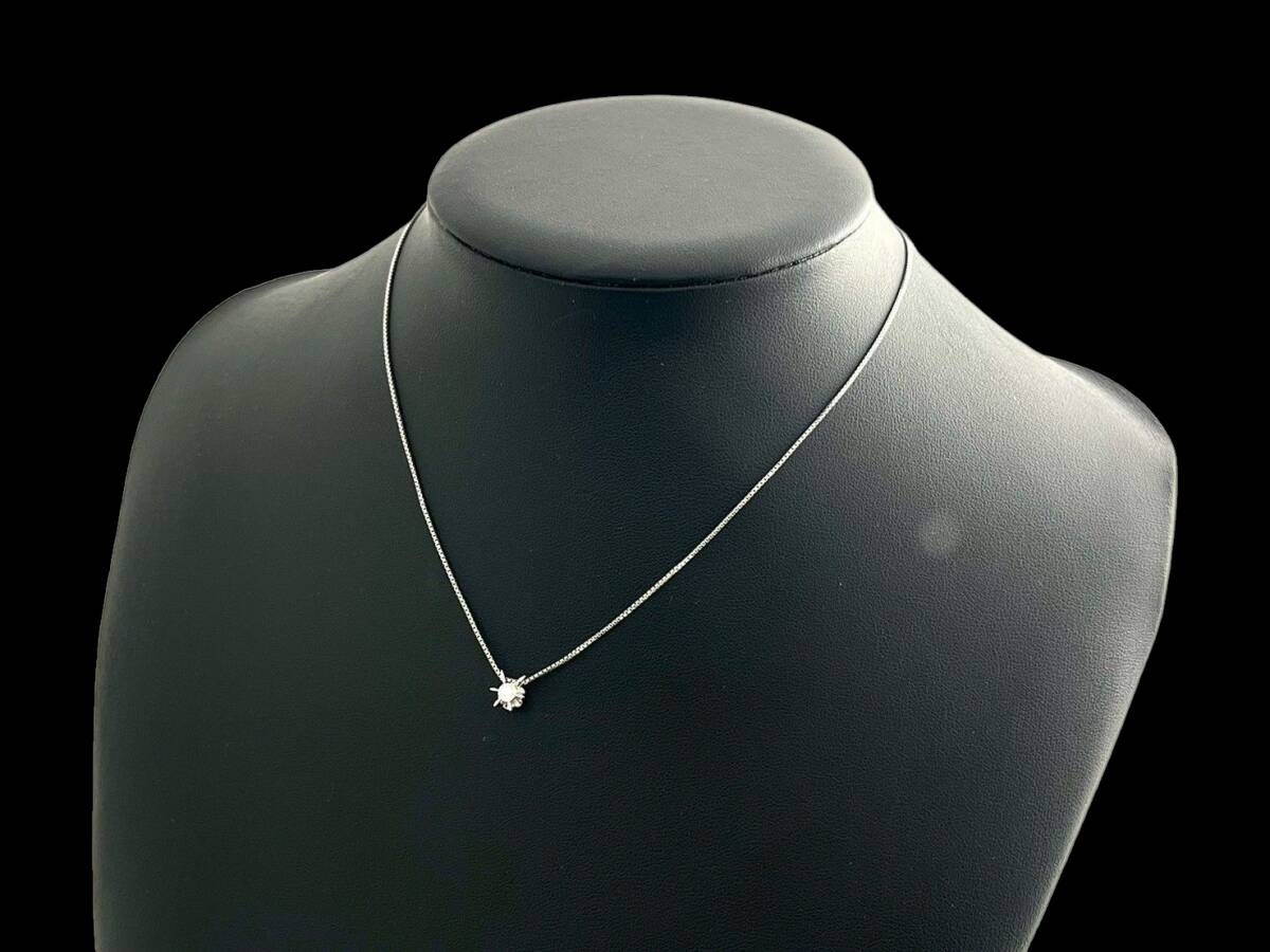 4T2☆Pt850 一粒ダイヤモンド 0.20ct ネックレス☆ プラチナ 4T2☆Pt850 一粒ダイヤモンド 0.20ct ネックレス☆ プラチナ
