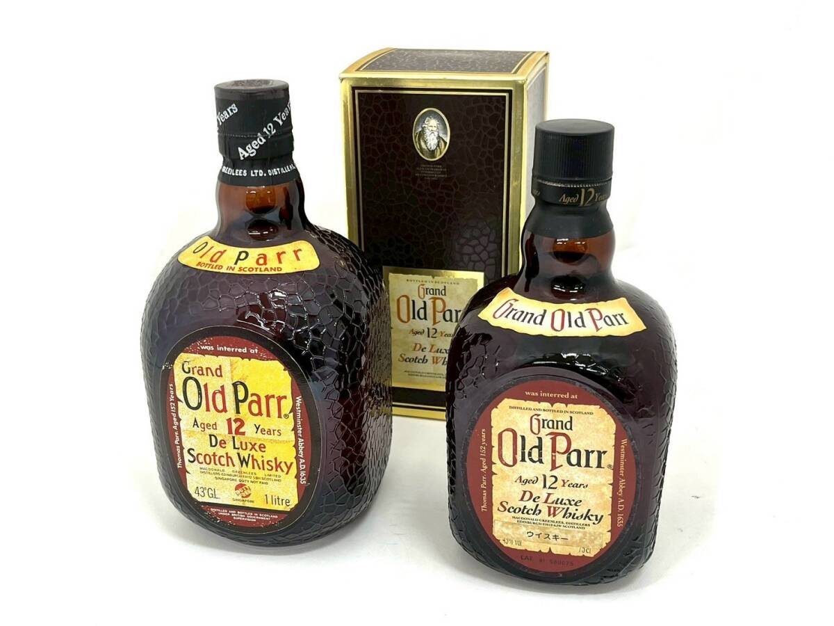 4E2☆ウイスキー2本セット 1000ml/750ml☆ Grand Old Parr 4E2☆ウイスキー2本セット 1000ml/750ml☆ Grand Old Parr