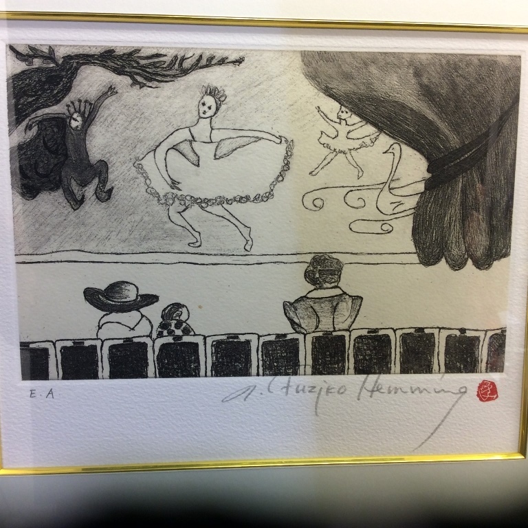 美品【真作保証】フジ子・ヘミング 「バレーリハーサル」直筆 美品【真作保証】フジ子・ヘミング 「バレーリハーサル」直筆