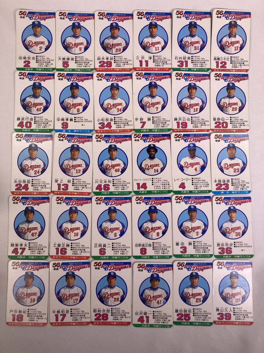 レア】タカラ プロ野球カードゲーム 昭和56年 中日ドラゴンズ レア】タカラ プロ野球カードゲーム 昭和56年 中日ドラゴンズ