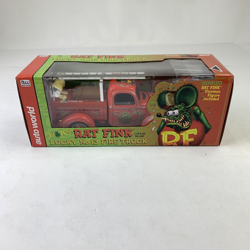 FUZ【未使用品】RAT FINK ラットフィンク FIRE TRUCK ミニカー 〈055-250415-KY-21-FUZ〉 商用車・公用車