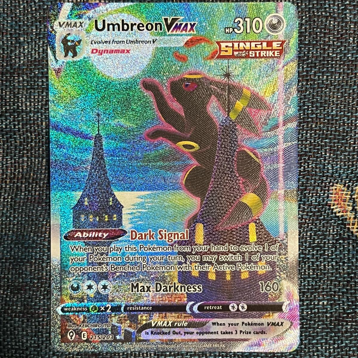 Umbreon VMAX Alt Art 215/203 Pokemon Evolving Skies ポケモン Umbreon VMAX Alt Art 215/203 Pokemon Evolving Skies ポケモン
