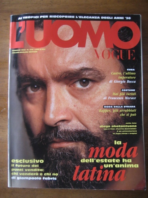 洋雑誌 L'UOMO VOGUE (ルオモ・ヴォーグ) イタリア版 1993 gennaio 236(1993年1月236号)_画像1