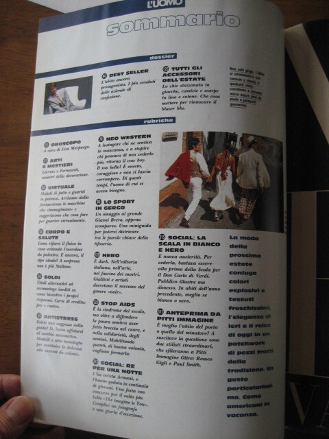 洋雑誌 L'UOMO VOGUE (ルオモ・ヴォーグ) イタリア版 1993 gennaio 236(1993年1月236号)_画像2