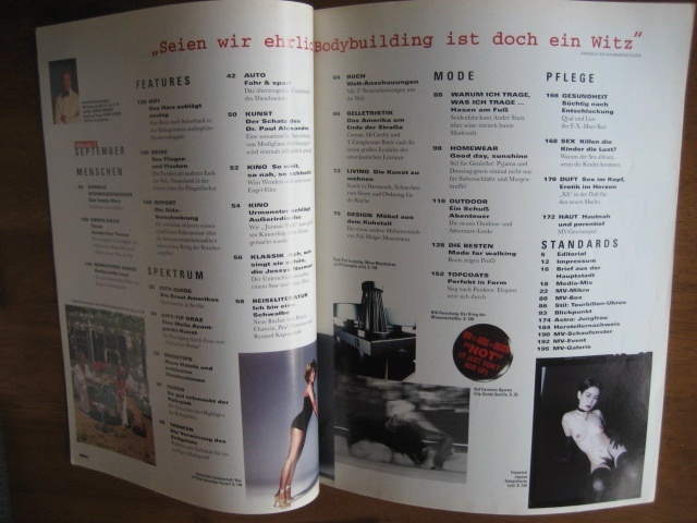 洋雑誌 Mnner VOGUE (マナー(メンズ)・ヴォーグ) ドイツ版 1993 SEPTEMBER(1993年9月)_画像2