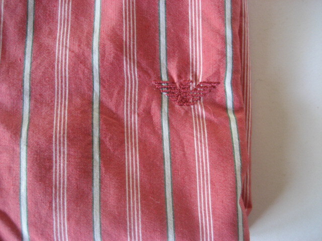 GIORGIO ARMANI ジョルジオ アルマーニ 長袖シャツ レッドストライプ キッズ 子供服 ITALY製_画像2