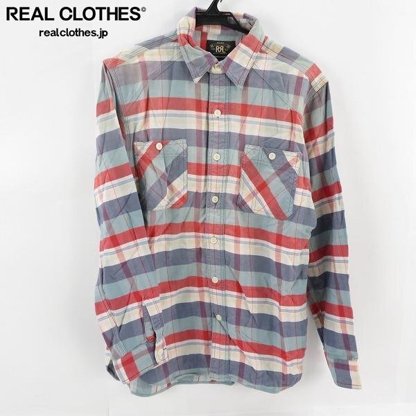 ☆RRL/ダブルアールエル 長袖 チェックシャツ/M /UPK(トップス