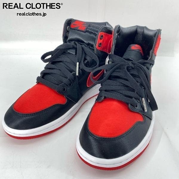 未使用】NIKE/ナイキ WMNS AIR JORDAN 1 RETRO HI OG SATIN BRED 未使用】NIKE/ナイキ WMNS AIR JORDAN 1 RETRO HI OG SATIN BRED