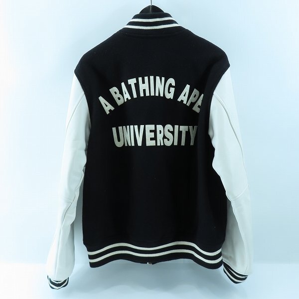 ☆A BATHING APE/アベイシングエイプ UNIVERSITY 袖レザー ☆A BATHING APE/アベイシングエイプ UNIVERSITY 袖レザー