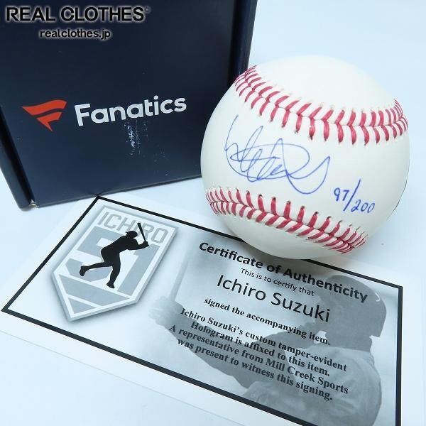 証明書付】Fanatics/ファナティクス ローリングス イチロー MLB 証明書付】Fanatics/ファナティクス ローリングス イチロー MLB