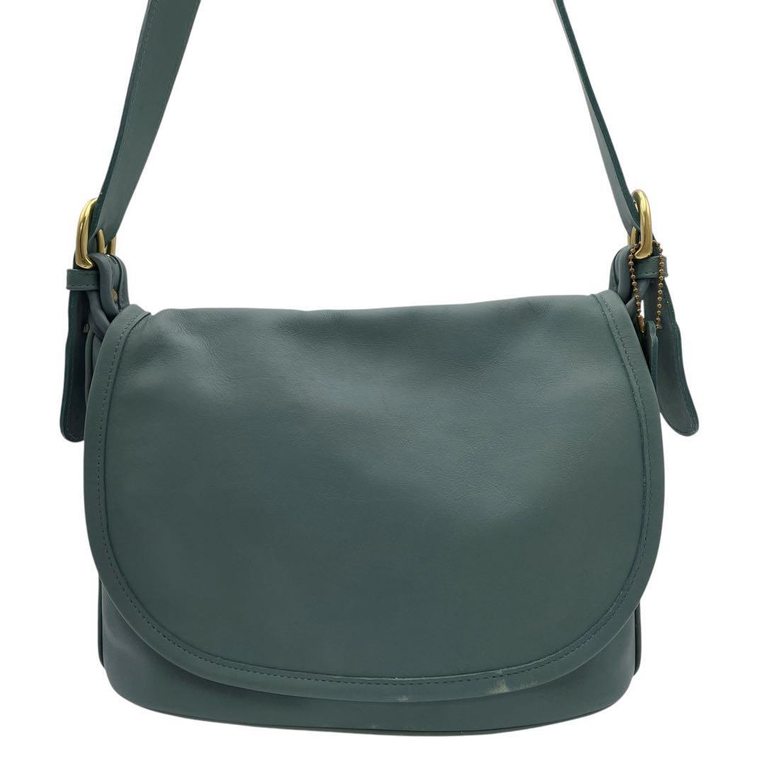 希少色 COACH オールドコーチ ショルダーバッグ USA製 グリーン 希少色 COACH オールドコーチ ショルダーバッグ USA製 グリーン