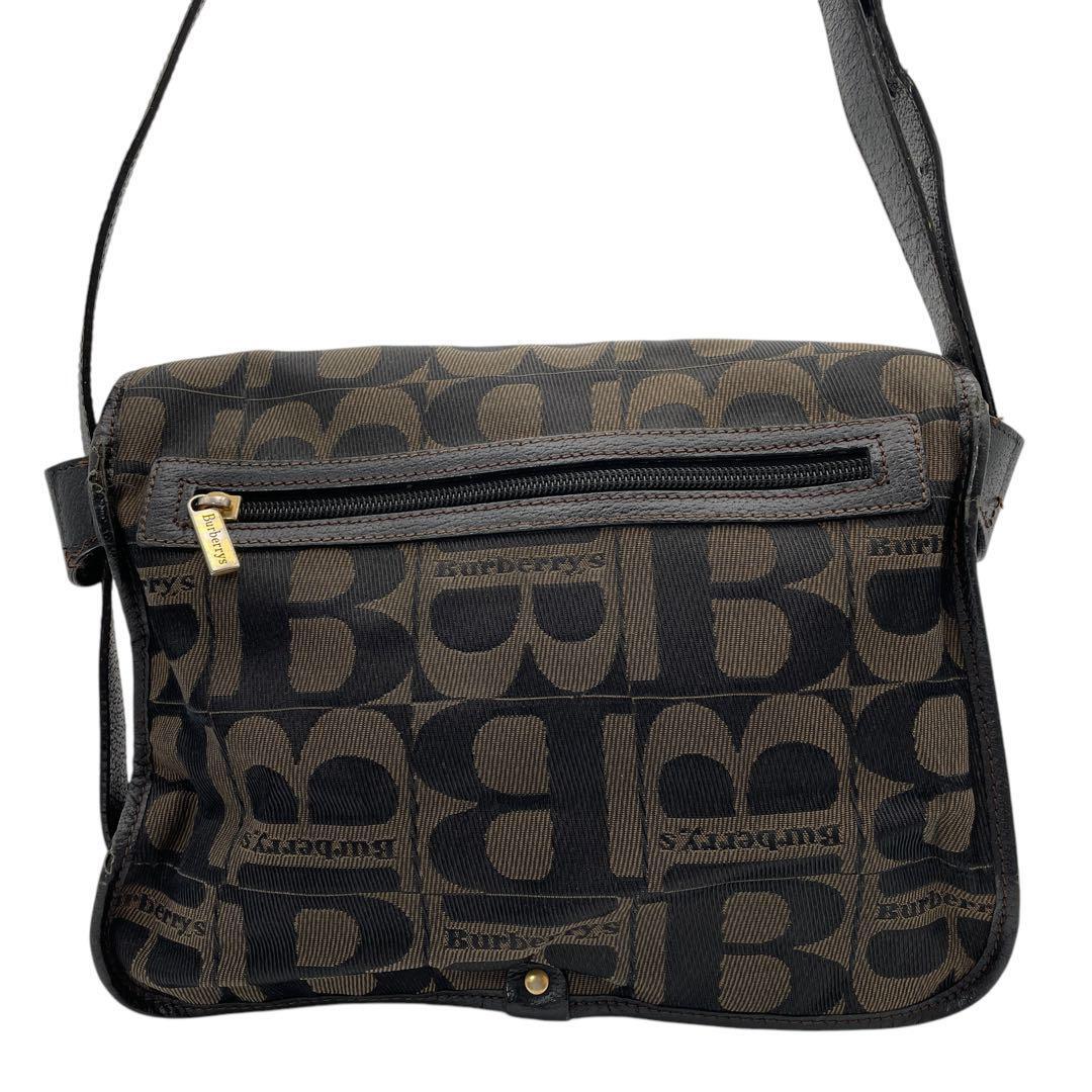 希少 BURBERRY バーバリー Bロゴ 総柄 ショルダーバッグ 希少 BURBERRY バーバリー Bロゴ 総柄 ショルダーバッグ