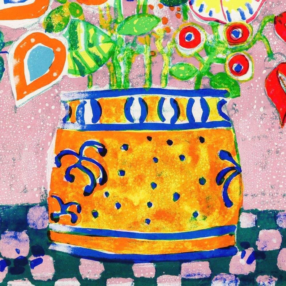真作】【WISH】アイズピリ Paul Aizpiri「黄色い花瓶の花束 真作】【WISH】アイズピリ Paul Aizpiri「黄色い花瓶の花束