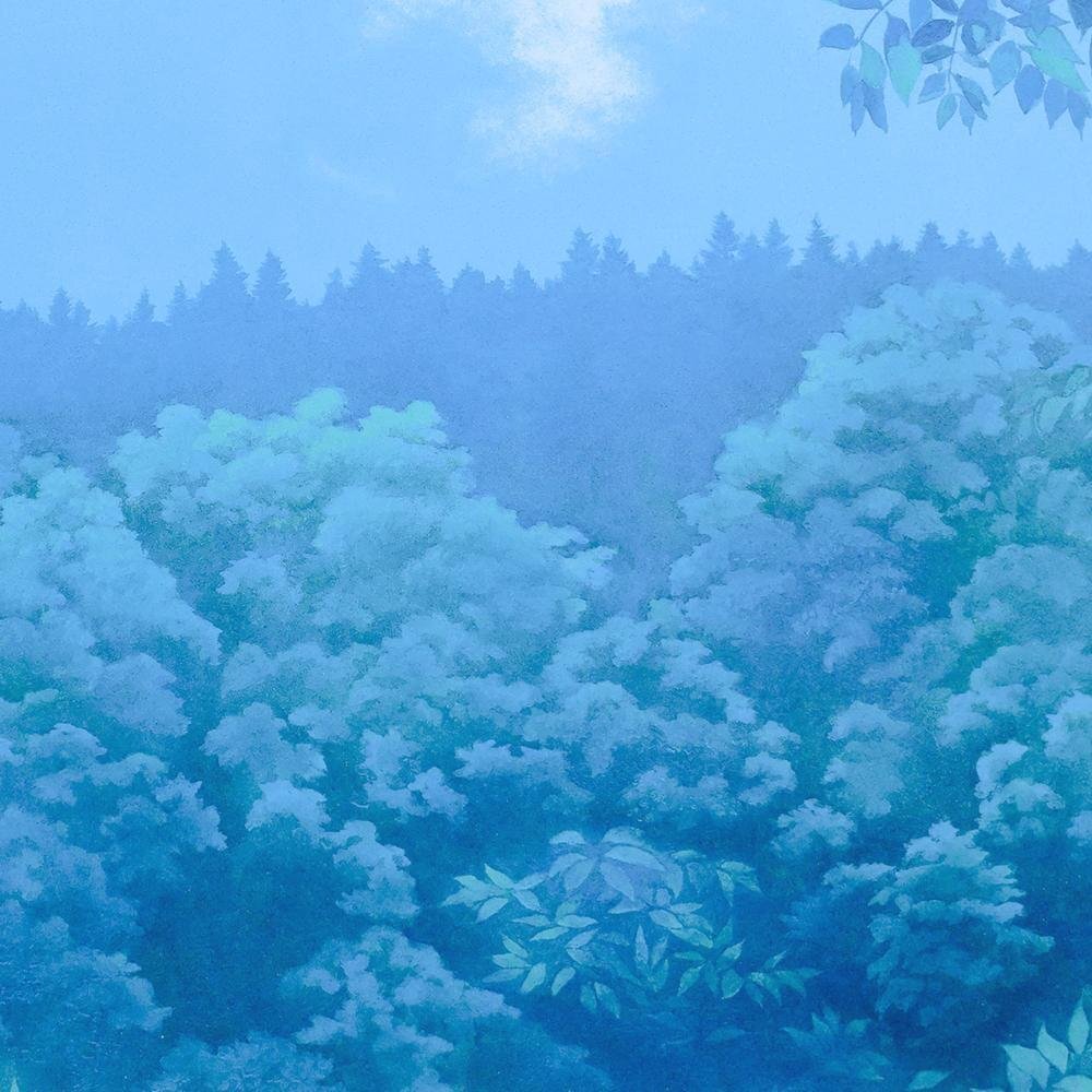 WISH】東山魁夷「緑の窓」工芸画(岩絵の具方式) 約12号 大作 WISH】東山魁夷「緑の窓」工芸画(岩絵の具方式) 約12号 大作